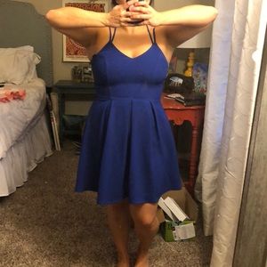 Royal blue cocktail dress